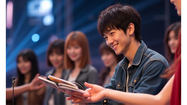 人気声優のサイン会イベント風景