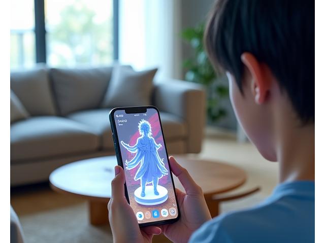 AR試着でフィギュアのサイズ感を確認