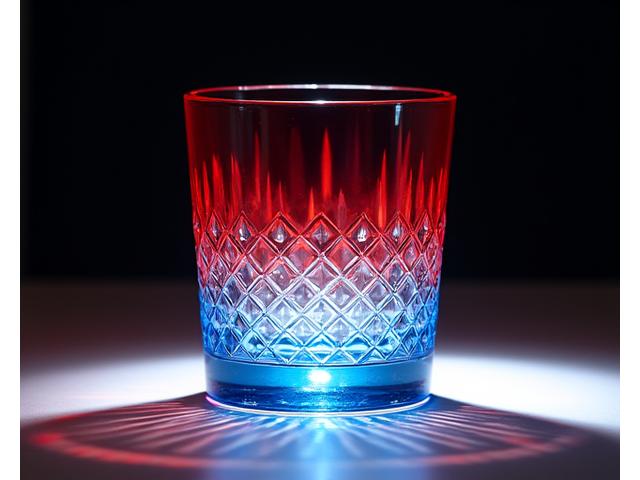 アニメのイメージカラーでデザインされた江戸切子グラス