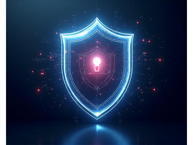 多層防御を示すセキュリティシールドの図